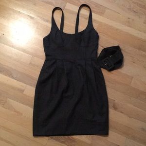 ARITZIA Wilfred charcoal grey bustier dress EUC
